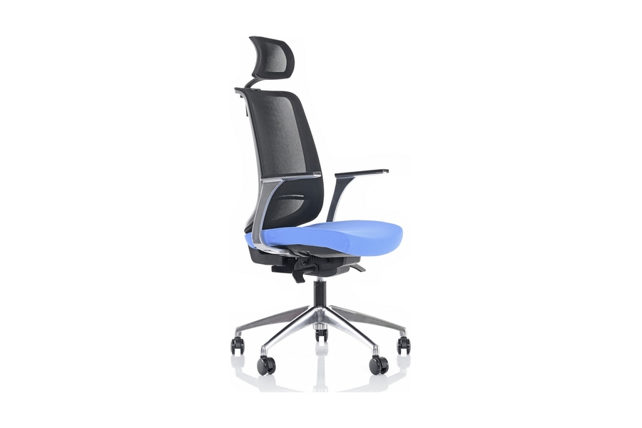 Καρέκλα Γραφείου Mercur 000C High Back με Βάση Inox ΜΕ ΠΟΙΚΙΛΙΑ ΧΡΩΜΑΤΩΝ