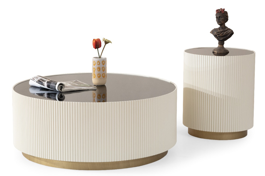 Σετ τραπεζιών Olivia Ecru