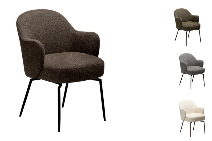 Καρέκλα Τραπεζαρίας Bae Major Brown Με Περιστρεφόμενη Βάση