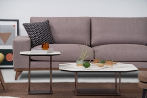 Σετ τραπεζάκια σαλονιού Octagon κεραμικά COF-0961-0102 Efdeco