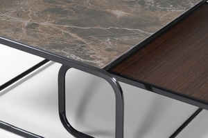 Τραπεζάκι σαλονιού Concert κεραμικό με ευκάλυπτο COF-0961-0094 Efdeco