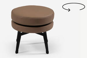 Σκαμπό περιστρεφόμενο Vago μόκα STO-0961-0002 Efdeco