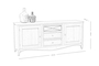 Brenda, natural wood sideboard BUF-0200-0005 Efdeco Image 9