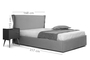 Placket Upholstered Bed BED-9102-0058 Efdeco Image 3