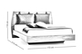 Κρεβάτι Rockefeller φυσικού ξύλου BED-0326-0042 Efdeco Image 2