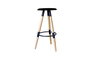 ART Black Bar Stool CHA-0146-0116 Efdeco