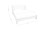 Elegant, solid wood bed BED-0186-0013 Efdeco Image 2