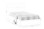 Ντυμένο κρεβάτι Dame BED-0200-0031 Efdeco Image 2