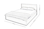 Ντυμένο κρεβάτι Terni BED-0213-0021 Efdeco Image 2