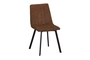 Betty Chair, Black Metal / Brown Suede Fabric (45x60x87 cm) CHA-0146-0172 Efdeco