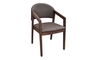 BOXER Πολυθρόνα Καρυδί Ύφασμα Καφέ Latte 50X55X85cm CHA-0146-0165 Efdeco