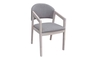 BOXER White Wash Armchair - Light Gray Fabric CHA-0146-0164 Efdeco