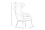 Armchair Canada Rough Blue ARM-0962-00342 Efdeco Image 4