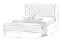 Center, solid wood bed BED-0200-0034 Efdeco Image 3