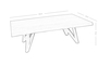 Olden, solid wood coffee table COF-0186-0051 Efdeco Image 3