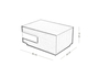 Miranda, natural wood bedside table COM-0200-0004 Efdeco Image 5