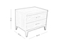 Karmen, natural wood bedside table COM-0200-0005 Efdeco Image 3