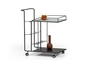 Glass, glass bar cart Black (66x45x83 cm) SMF-0888-00031 Efdeco Image 2