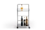 Glass, glass bar cart Black (66x45x83 cm) SMF-0888-00031 Efdeco Image 6