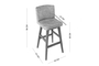 Fillet, dining bar stool Grey STO-0915-00365 Efdeco Image 4