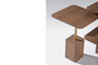 Σετ τραπεζάκια σαλονιού Square Base Walnut SMF-0937-0007 Efdeco Image 9