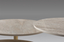 Σετ τραπεζάκια σαλονιού Round Base Traventino SMF-0937-0008 Efdeco Image 6