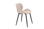 LILIAN καρέκλα Μεταλλική Μαύρη/Ύφασμα Sand 46x50x80cm CHA-0146-0174 Efdeco