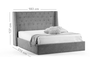 Loft Upholstered Bed BED-0213-0052 Efdeco Image 5