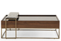 Τραπεζάκι σαλονιού Crown Brass COF-0935-0037 Efdeco Image 2