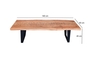 Solid acacia wood bench NAC-CLR-405 Efdeco Image 2