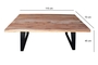 Solid acacia wood coffee table with metal NAC-F18-512C115 Efdeco Image 2