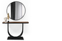 Panula Ecru & Black Dresser with Mirror CON-0935-0003 Efdeco Image 2