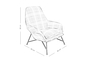 Armchair lined with a brown plaid fabric HE435-3-KAFE Efdeco Image 2