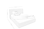 Ντυμένο κρεβάτι Riga BED-0186-0025 Efdeco Image 3