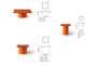 Medium Orange Coffee Table COF-0937-0015 Efdeco Image 4