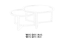 Geometric Glass Coffee Table Set COF-0937-0030 Efdeco Image 4