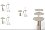 Σετ τραπεζάκια σαλονιού Round Base Traventino SMF-0937-0008 Efdeco Image 4