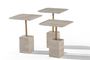 Σετ τραπεζάκια σαλονιού Square Base Traventino SMF-0937-0011 Efdeco Image 3