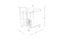 Γυάλινο Τρόλεϊ Μπαρ Glass μαύρο 66x45x83 εκ SMF-0888-00031 Efdeco Image 9