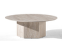 Travertine Round Coffee Table COF-0937-0036 Efdeco