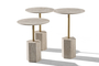 Σετ τραπεζάκια σαλονιού Round Base Traventino SMF-0937-0008 Efdeco Image 7