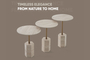 Σετ τραπεζάκια σαλονιού Round Base Traventino SMF-0937-0008 Efdeco Image 3