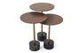 Σετ τραπεζάκια σαλονιού Black Marble base SMF-0937-0004 Efdeco