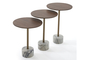 Σετ τραπεζάκια σαλονιού White Marble base SMF-0937-0005 Efdeco Image 4