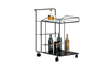 Glass, glass bar cart Black (66x45x83 cm) SMF-0888-00031 Efdeco Image 3